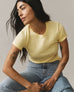 Women's Premium Slub Crew Tee - Mellow Yellow